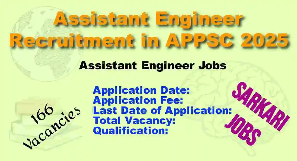 Assistant Engineer Recruitment in APPSC 2025